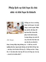 Phép lịch sự khi bạn là chủ nhà và khi bạn là khách pptx