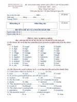 Đề thi hsg cấp tỉnh Yên Bái