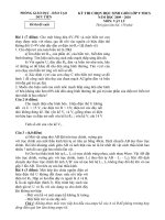 Đề thi HSG (dự kiến) năm học 2009 - 2010