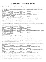 INFINITIVES AND MODAL VERBS