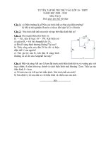 đề thi vào 10 môn vật lý trường Lương Văn Chánh