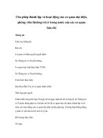 Cho phép thành lập và hoạt động của cơ quan đại diện, phóng viên thường trú ở trong nước của các cơ quan báo chí pot