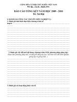 Báo cáo tổng kết tổ