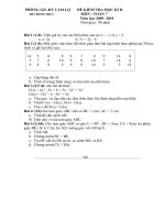 ĐÈ THI HK II- MÔN TOÁN 7 (09 10)