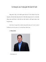 Lời khuyên của 5 triệu phú Mỹ dưới 25 tuổi potx