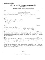 ĐỀ & ĐÁP ÁN THI CHUYÊN TOÁN 9
