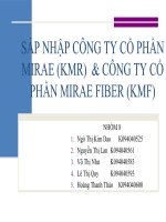 SÁP NHẬP CÔNG TY CỔ PHẦN MIRAE (KMR)   CÔNG TY CỔ PHẦN MIRAE FIBER (KMF)