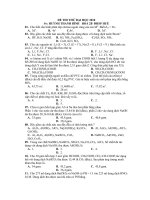 ĐỀ THI THỬ ĐẠI HỌC HOÁ HỌC TRẮC NGHIỆM 08-05-2010