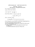 Đề thi KSCL học kỳ II năm học 09-010 môn toán khối 6