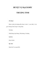 HUYỆT VỊ MẠCH ĐỐC - THƯỢNG TINH pptx