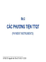 Bài 2 - CÁC PHƯƠNG TIỆN THANH TOÁN QUỐC TẾ pot