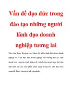 Vấn đề đạo đức trong đào tạo những người lãnh đạo doanh nghiệp tương lai pptx