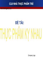 Đề tài thực phẩm kỵ nhau