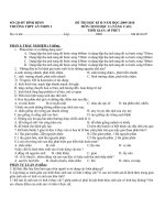 đề thi HK II môn sinh nâng cao