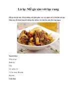 Là lạ: Mề gà xào với lạc rang doc