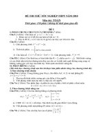 5 ĐỀ THI THỬ TNTHPT có đáp án