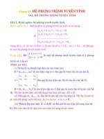 Chương 10: HỆ PHƯƠNG TRÌNH TUYẾN TÍNH pdf