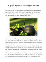 Bí quyết đẹp da và vóc dáng từ trà xanh docx