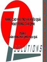NÂNG CAO VAI TRÒ VÀ HIỆU QUẢ HOẠT ĐỘNG CỦA QMR PHẦN 4 CHÂN DUNG MỘT QMR HIỆU ppsx