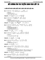 DE CUONG CHUAN ON THI TUYEN SINH VAO THPT