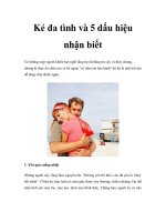 Kẻ đa tình và 5 dấu hiệu nhận biết doc