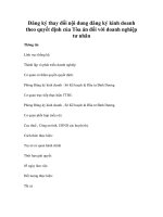 Đăng ký thay đổi nội dung đăng ký kinh doanh theo quyết định của Tòa án đối với doanh nghiệp tư nhân pptx