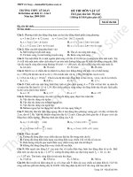 Đề thi khảo sát môn Lý khối 12 docx