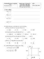 Đề+đáp án Toán CK 2 lớp 4 (09-10)