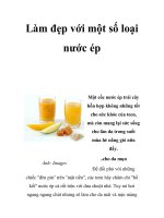 Làm đẹp với một số loại nước ép pdf