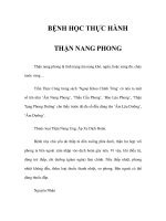 BỆNH HỌC THỰC HÀNH - THẬN NANG PHONG pps