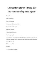 Chứng thực chữ ký ( trong giấy tờ, văn bản tiếng nước ngoài) pptx