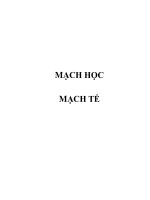 MẠCH HỌC - MẠCH TẾ potx