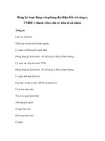 Đăng ký hoạt động văn phòng đại diện đối với công ty TNHH 1 thành viên (chủ sở hữu là cá nhân) pdf