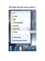 Mở nhanh thư mục trong windows 7 pps