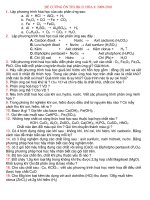 Đề cương ôn thi HKII Hóa 8