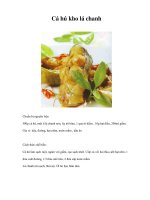 Cá hú kho lá chanh pot