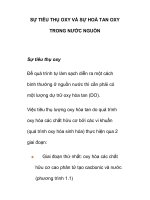 SỰ TIÊU THỤ OXY VÀ SỰ HOÀ TAN OXY TRONG NƯỚC NGUỒN ppsx