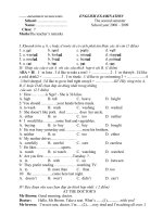 Đề KT Anh văn 7 HK II