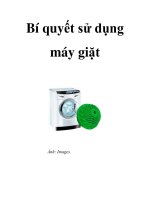 Bí quyết sử dụng máy giặt docx
