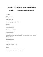 Đăng ký khai tử quá hạn (Việc tử chưa đăng ký trong thời hạn 15 ngày) pdf