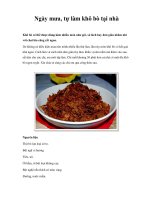 Ngày mưa, tự làm khô bò tại nhà docx