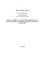 Nghiên cứu sự hài lòng công việc của người lao động tại công ty xi măng trung hải hải dương
