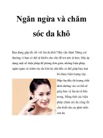 Ngăn ngừa và chăm sóc da khô pps