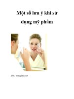 Một số lưu ý khi sử dụng mỹ phẩm pps