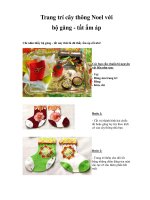 Trang trí cây thông Noel với bộ găng - tất ấm áp pps