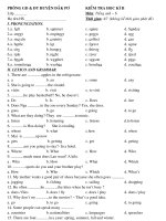 đề thi học kì II môn anh văn