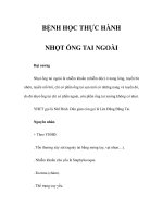 BỆNH HỌC THỰC HÀNH - NHỌT ỐNG TAI NGOÀI ppsx