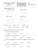 Đề+đáp án Toán CK 2 lớp 5 (09-10)