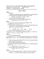 Bộ đề Hoá phân tích 1 (Cân bằng ion trong dung dịch)