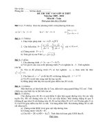 ĐỀ THI VÀ ĐÁP ÁN MÔN TOÁN 9